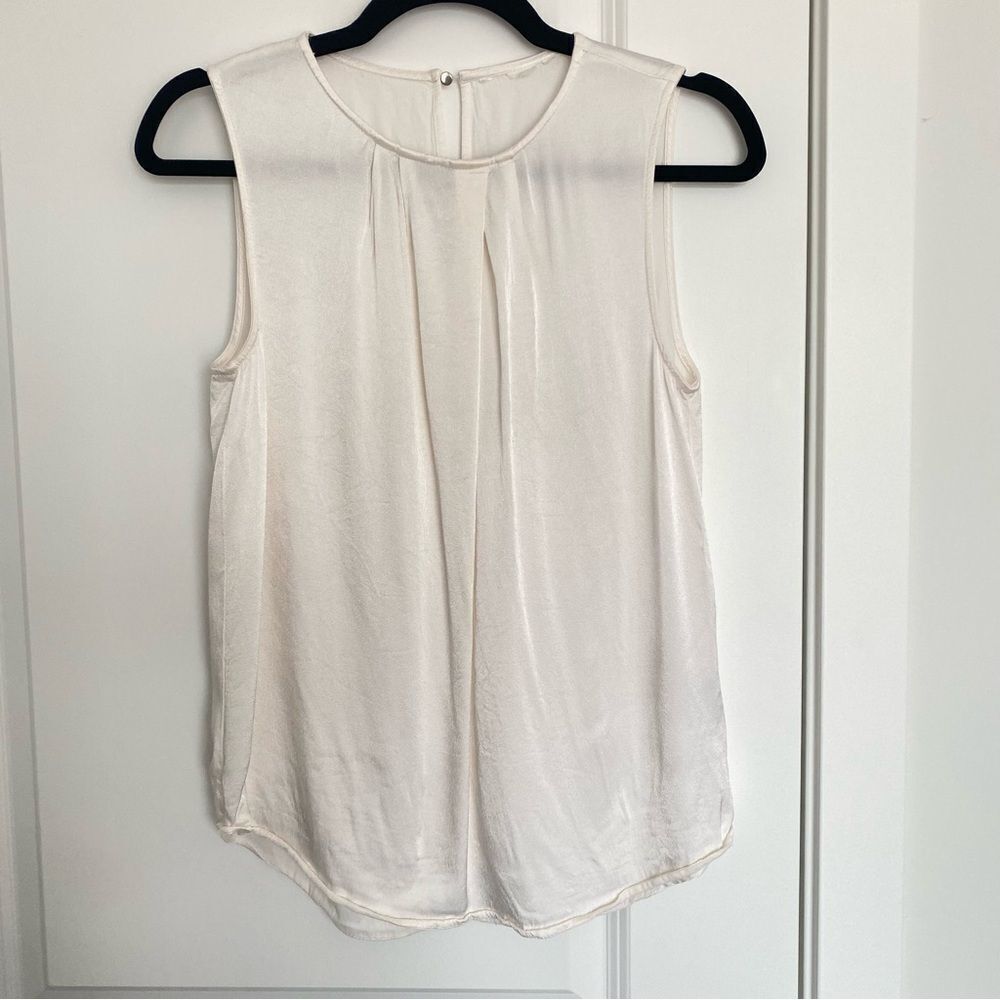 Pearl White Sleeveless Blouse